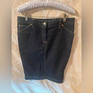 Dolce and Gabbana denim skirt with gold sparkles size 42